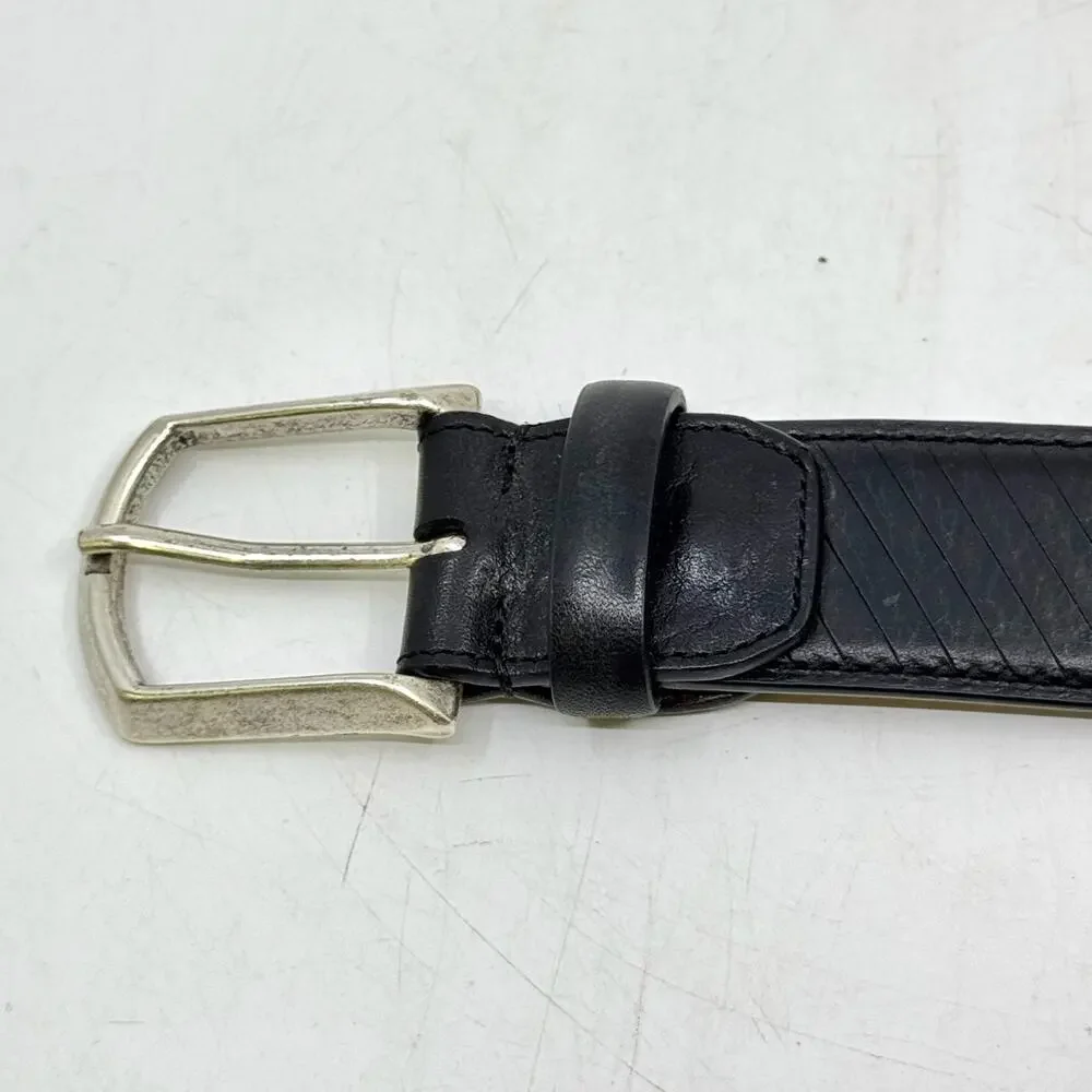 VENETA CINTURE PELLETERIA ARTISTICA Men's Black Italian Leather Belt